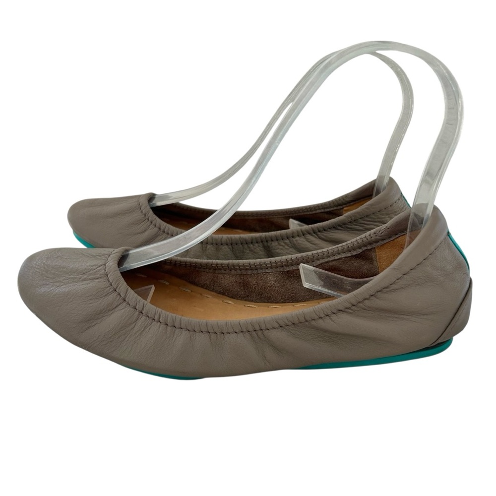 TIEKS Taupe Leather Ballet Shoes 6